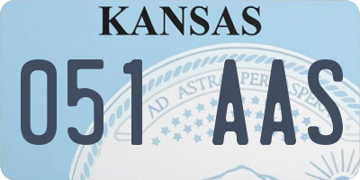 KS license plate 051AAS