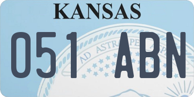 KS license plate 051ABN