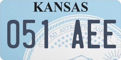 KS license plate 051AEE