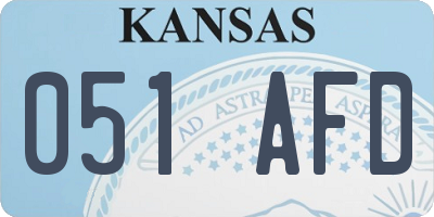 KS license plate 051AFD