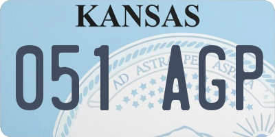 KS license plate 051AGP