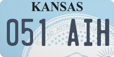 KS license plate 051AIH