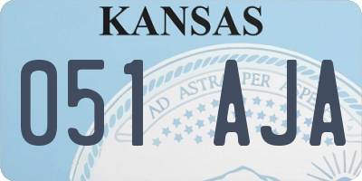 KS license plate 051AJA