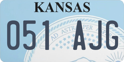 KS license plate 051AJG