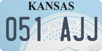 KS license plate 051AJJ