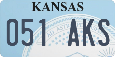 KS license plate 051AKS