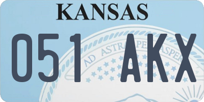 KS license plate 051AKX