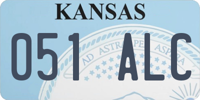 KS license plate 051ALC