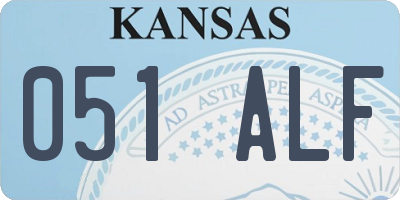 KS license plate 051ALF