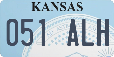 KS license plate 051ALH