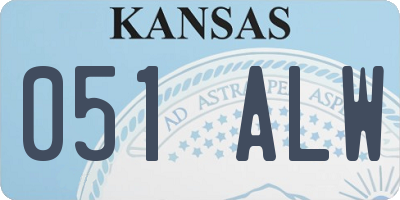 KS license plate 051ALW