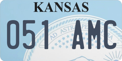 KS license plate 051AMC
