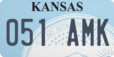 KS license plate 051AMK