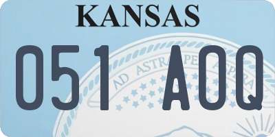 KS license plate 051AOQ