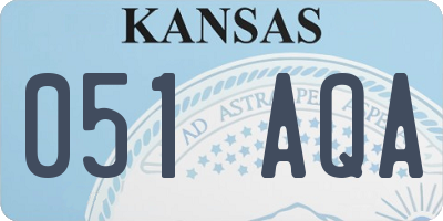 KS license plate 051AQA