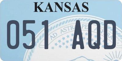 KS license plate 051AQD