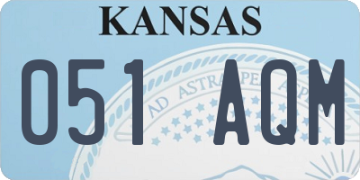 KS license plate 051AQM