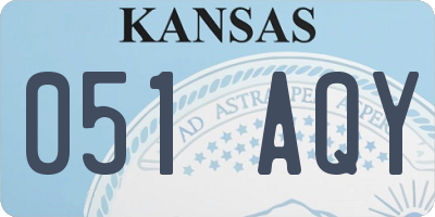 KS license plate 051AQY