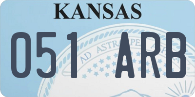 KS license plate 051ARB