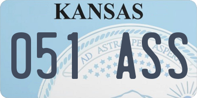 KS license plate 051ASS