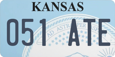 KS license plate 051ATE