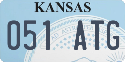 KS license plate 051ATG