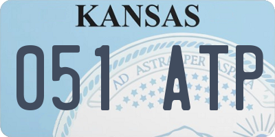 KS license plate 051ATP