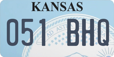 KS license plate 051BHQ