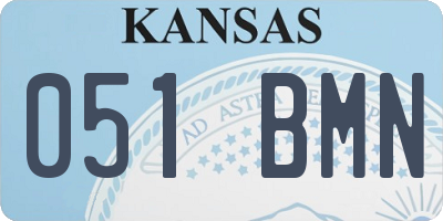 KS license plate 051BMN