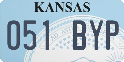 KS license plate 051BYP