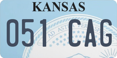 KS license plate 051CAG