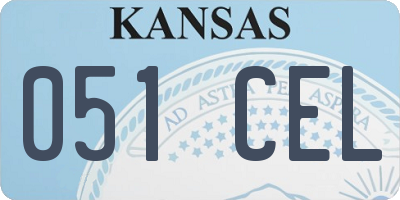 KS license plate 051CEL