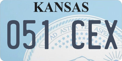 KS license plate 051CEX