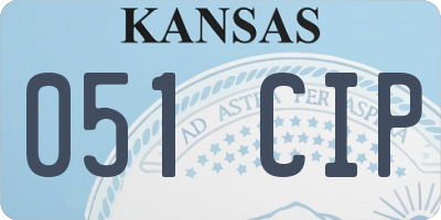 KS license plate 051CIP