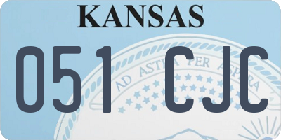 KS license plate 051CJC