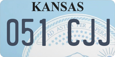 KS license plate 051CJJ
