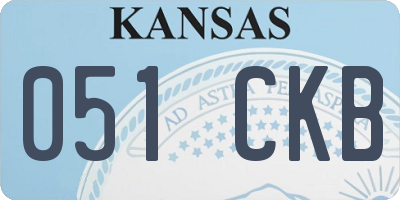 KS license plate 051CKB