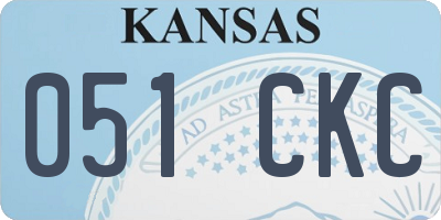 KS license plate 051CKC