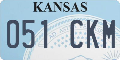 KS license plate 051CKM