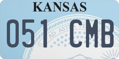 KS license plate 051CMB