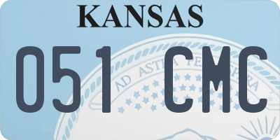 KS license plate 051CMC