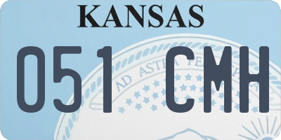KS license plate 051CMH