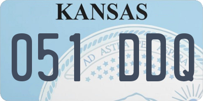 KS license plate 051DDQ