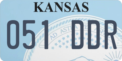 KS license plate 051DDR