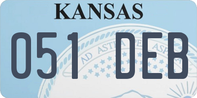 KS license plate 051DEB