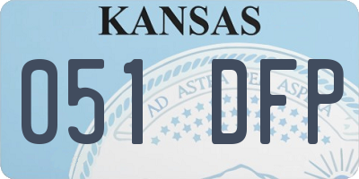 KS license plate 051DFP