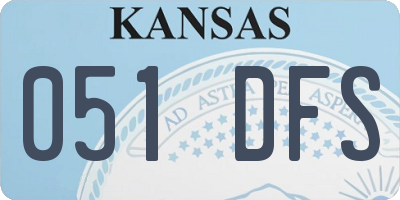 KS license plate 051DFS