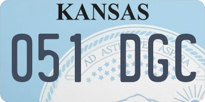 KS license plate 051DGC