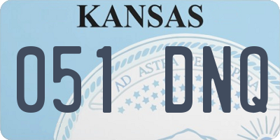 KS license plate 051DNQ