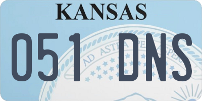 KS license plate 051DNS